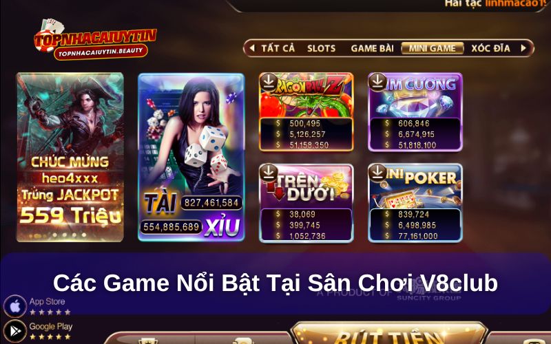 V8club - 10 Năm Xây Dựng Nền Tảng Giải Trí Chất Lượng 10 Các trò chơi hấp dẫn tại V8club