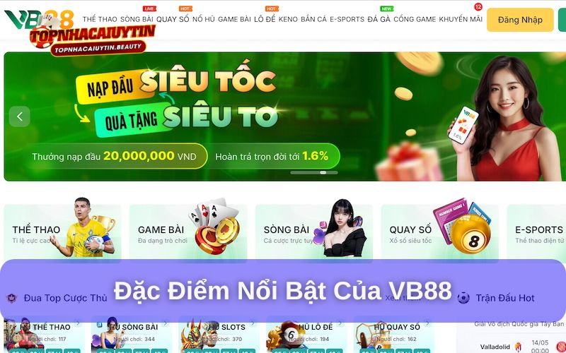 VB88 - Nền Tảng Giải Trí Hoành Tráng Nhất Châu Á 7 Đặc điểm nổi bật của nhà cái VB88