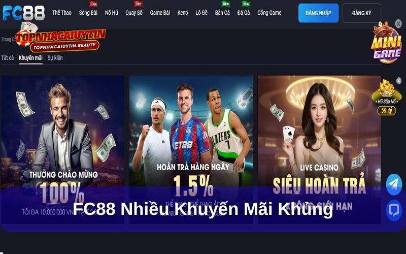 FC88 | Review Thương Hiệu Chất Lượng, Nên Trải Nghiệm 2025 7 FC88 cung cấp cho hội viên đa dạng khuyến mãi