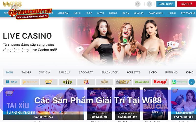 Sản phẩm game đầy thú vị tại Wi88