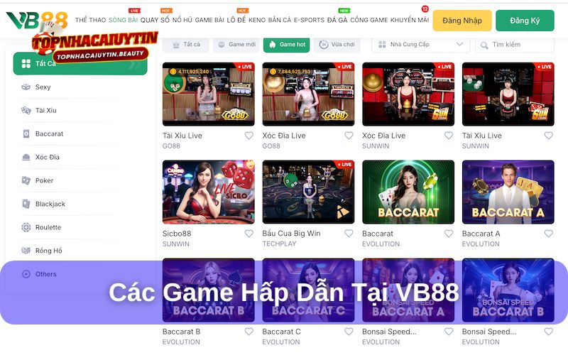 VB88 - Nền Tảng Giải Trí Hoành Tráng Nhất Châu Á