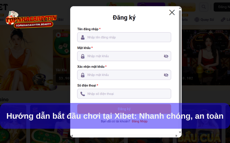 Hướng dẫn bắt đầu chơi tại Xibet: Nhanh chóng, an toàn