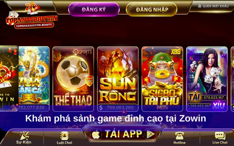 Zowin – Cổng Game Cá Cược Uy Tín, Đa Dạng Trò Chơi Hấp Dẫn 8 Khám phá sảnh game đỉnh cao tại Zowin – Sân chơi lý tưởng cho mọi cược thủ