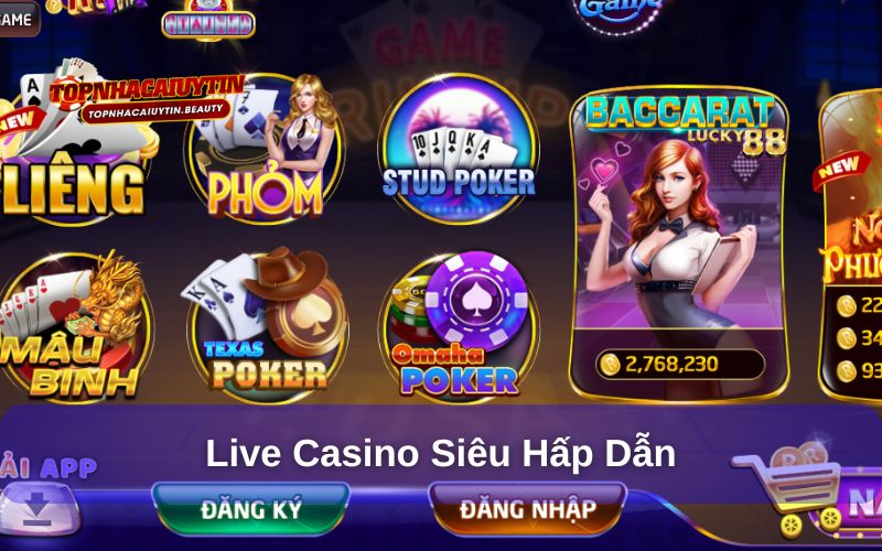 RikVip - Thiên Đường Giải Trí Cá Cược Số 1 Tại Châu Á 9 Live Casino hot hit nhờ sở hữu hàng trăm siêu phẩm