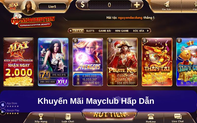 Mayclub khuyến mãi hấp dẫn