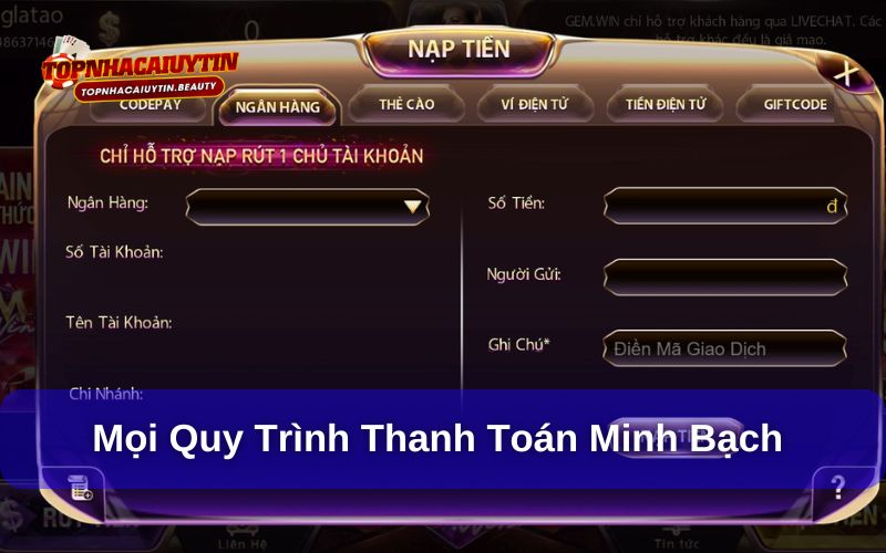 nap rut tien gem win nhanh chong