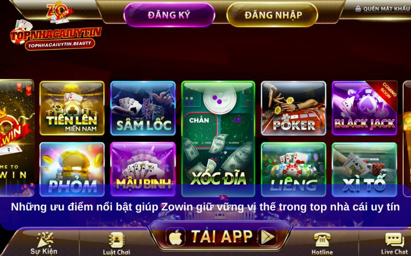 Zowin – Cổng Game Cá Cược Uy Tín, Đa Dạng Trò Chơi Hấp Dẫn 7 Những ưu điểm nổi bật giúp Zowin giữ vững vị thế trong top nhà cái uy tín