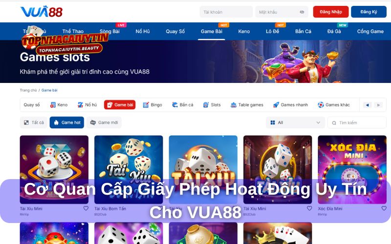 VUA88 – Đánh Giá Sân Chơi Cá Cược Trực Tuyến Xanh Chín 2025 8 VUA88 được cấp phép bởi những tổ chức uy tín