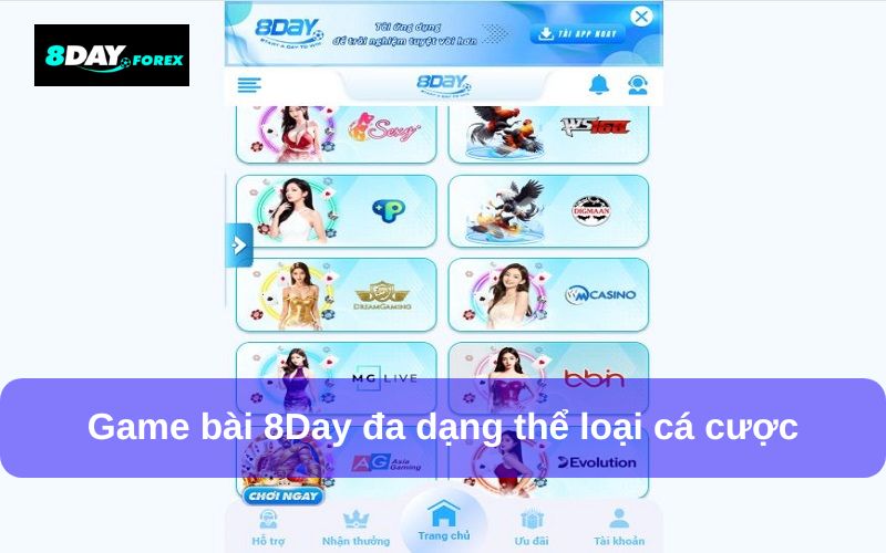 Game Bài 8Day – Các loại bài phổ biến và cách chơi